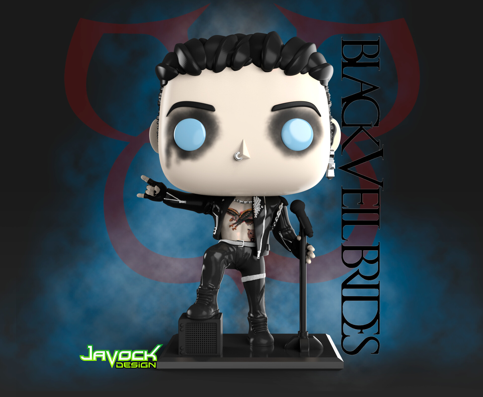ArtStation Andy Black Black Veil Brides Funko pop Custom