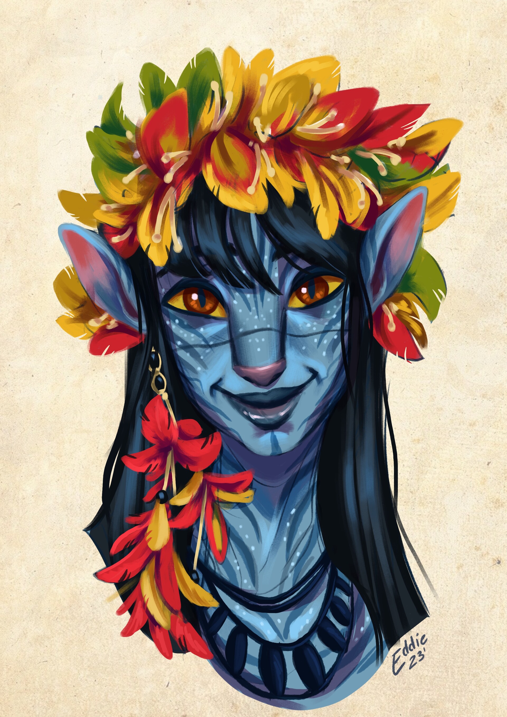 ArtStation - Avatar girls + Flowers