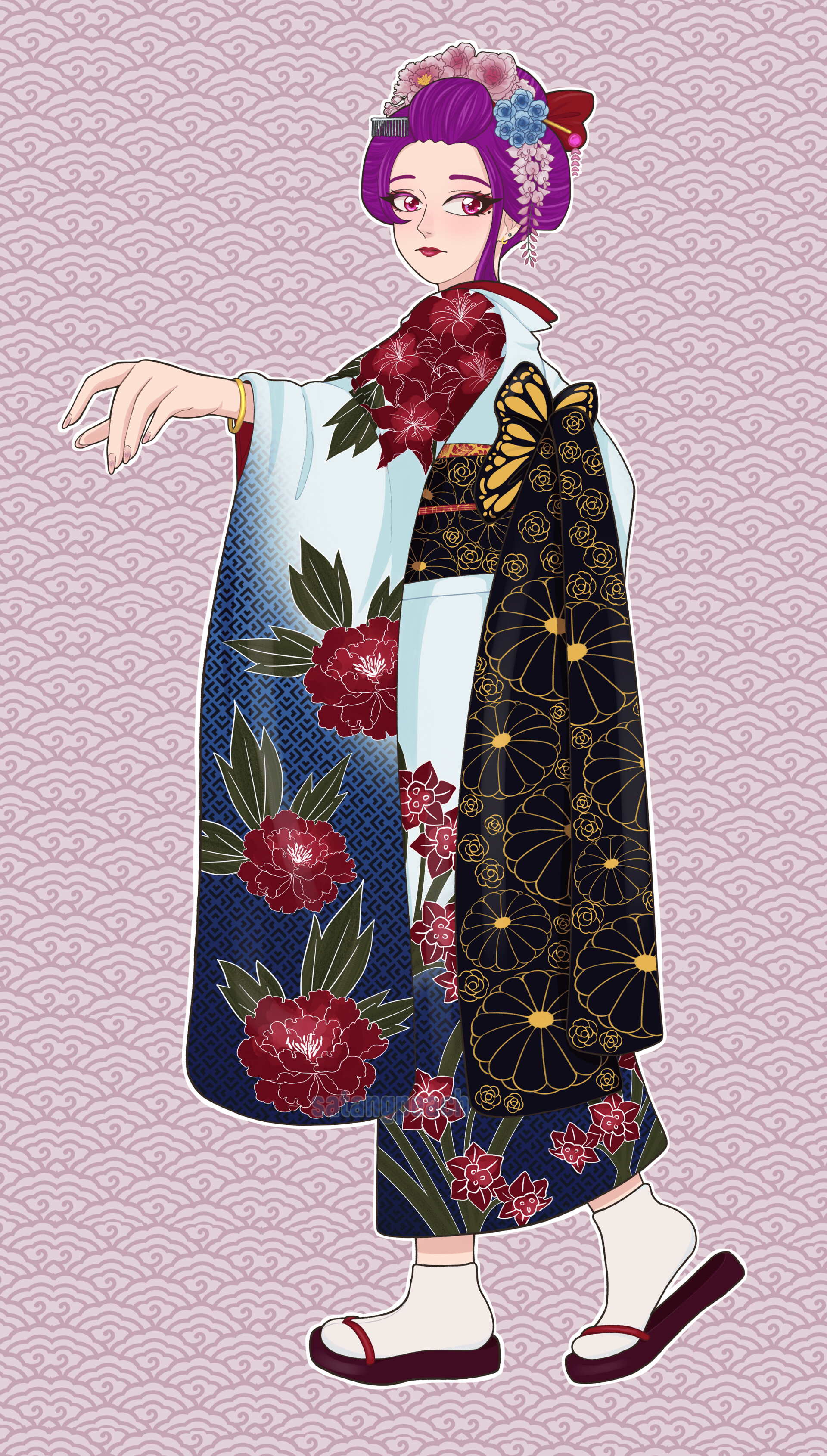 Kimono clearance dress drawing