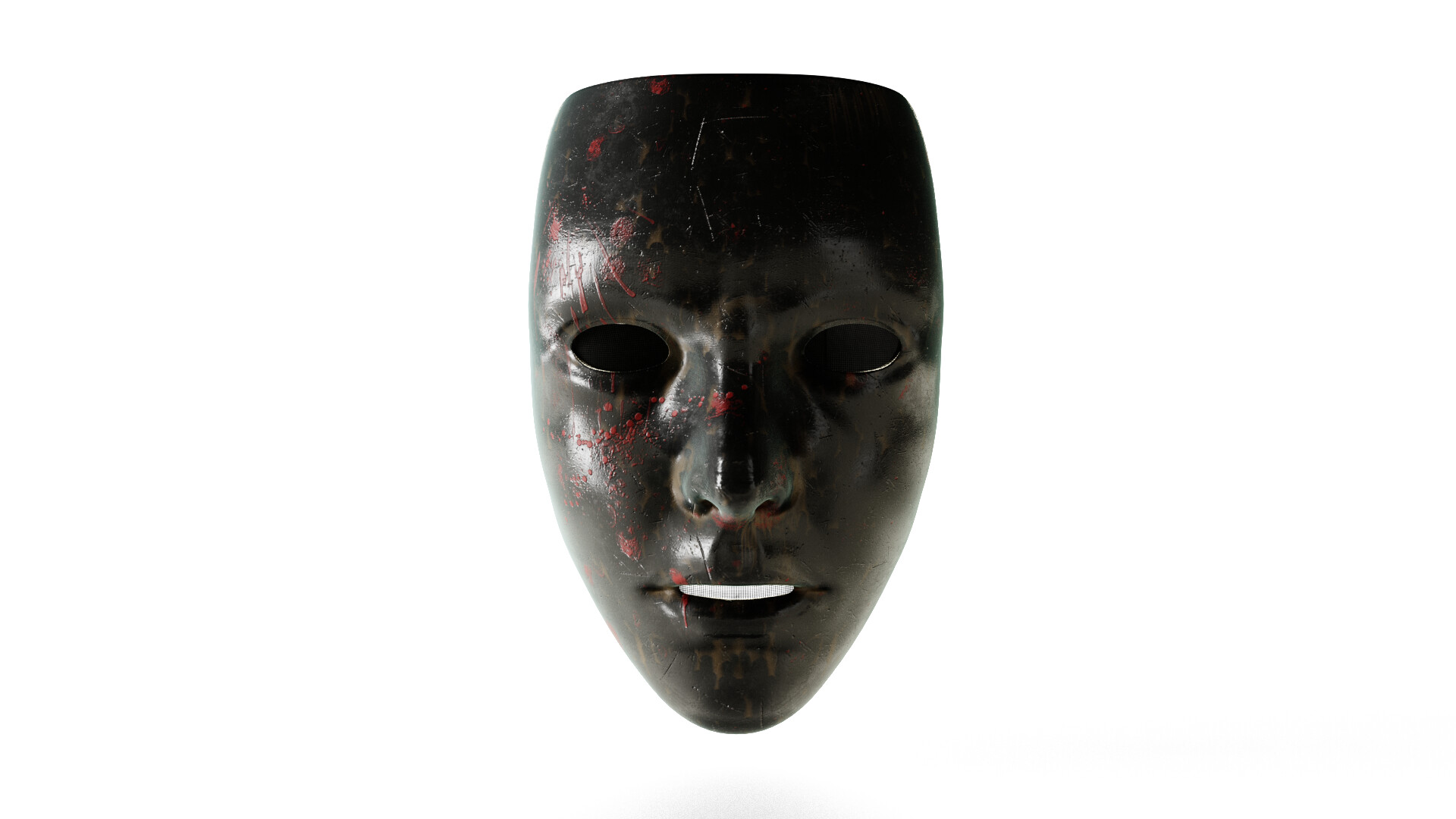 Plastic Face Mask: Black [] 