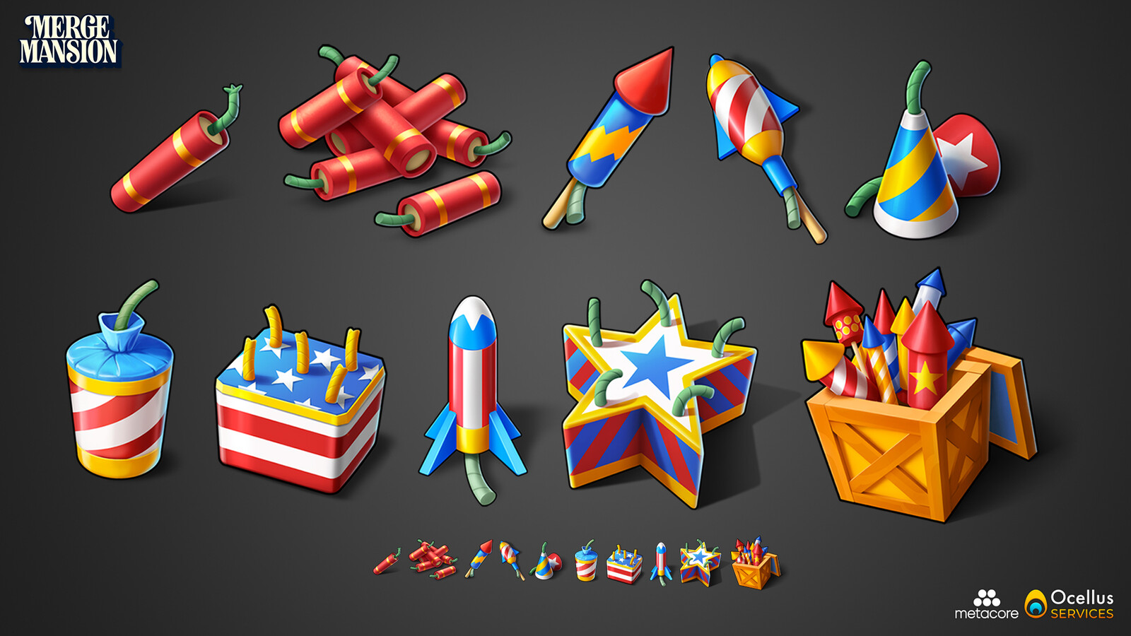 Ocellus SERVICES Merge Mansion 4th July Pack