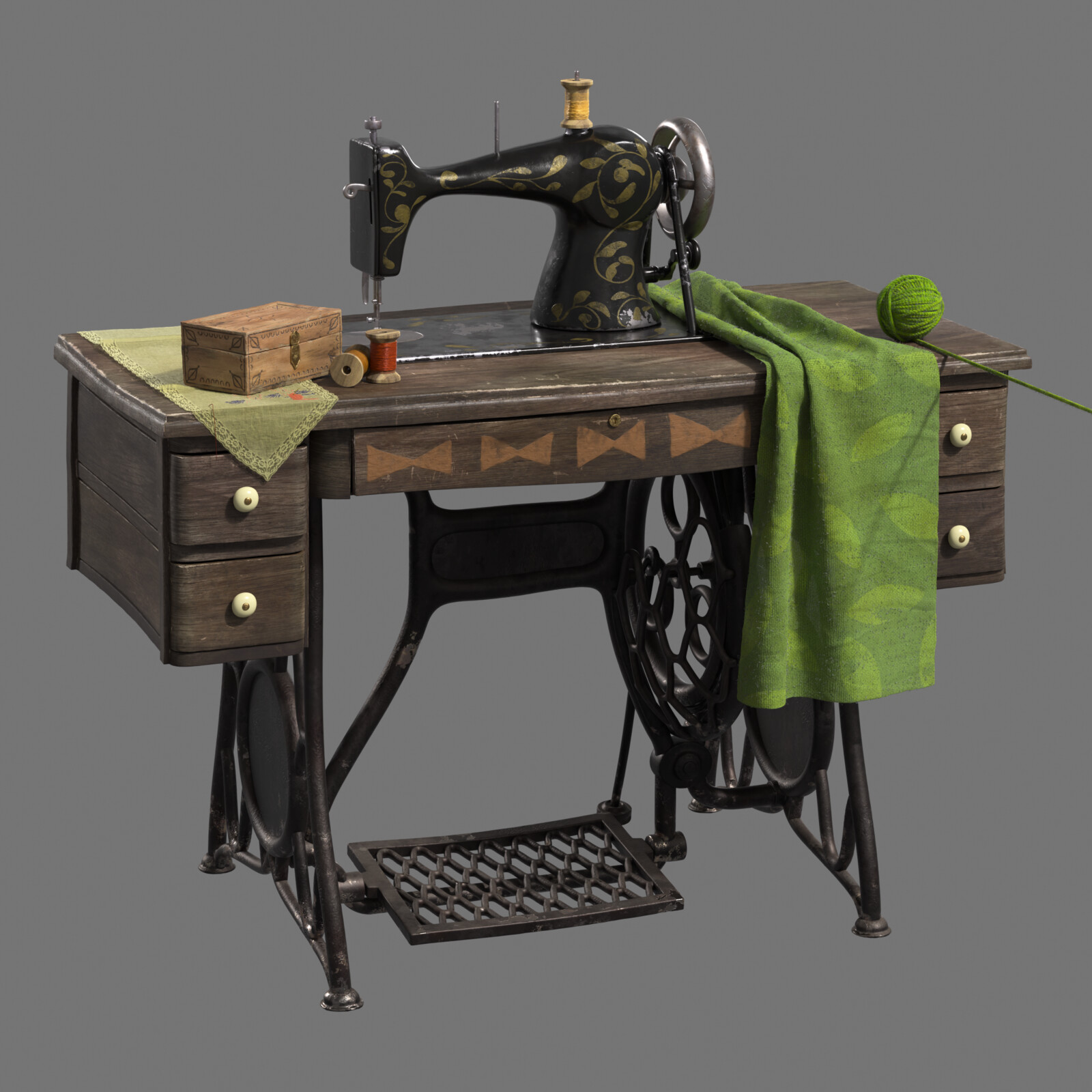 Mirabel's sewing desk used for training purposes.