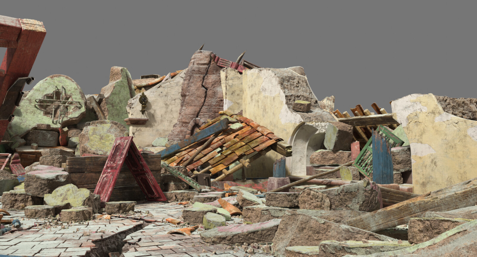 Progress render in a look dev scene