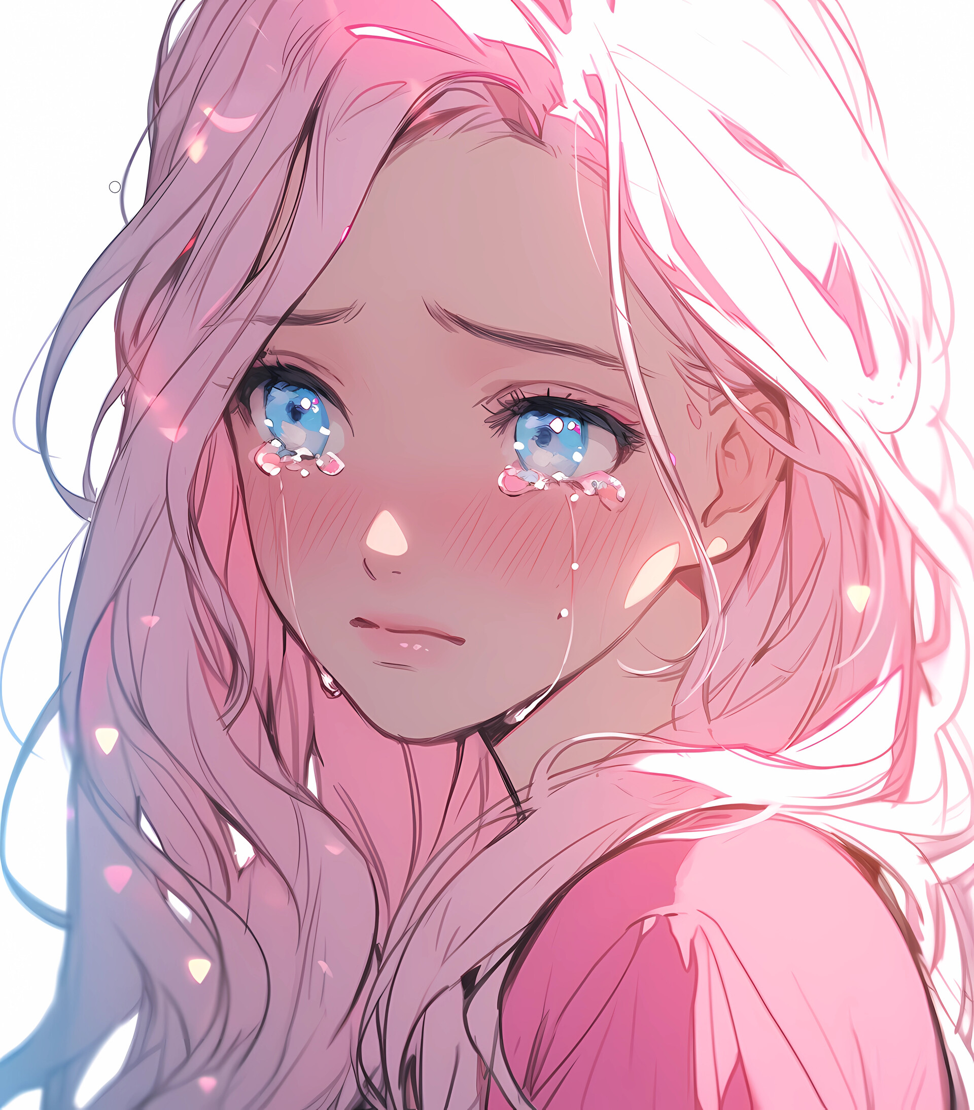 anime baby girl crying