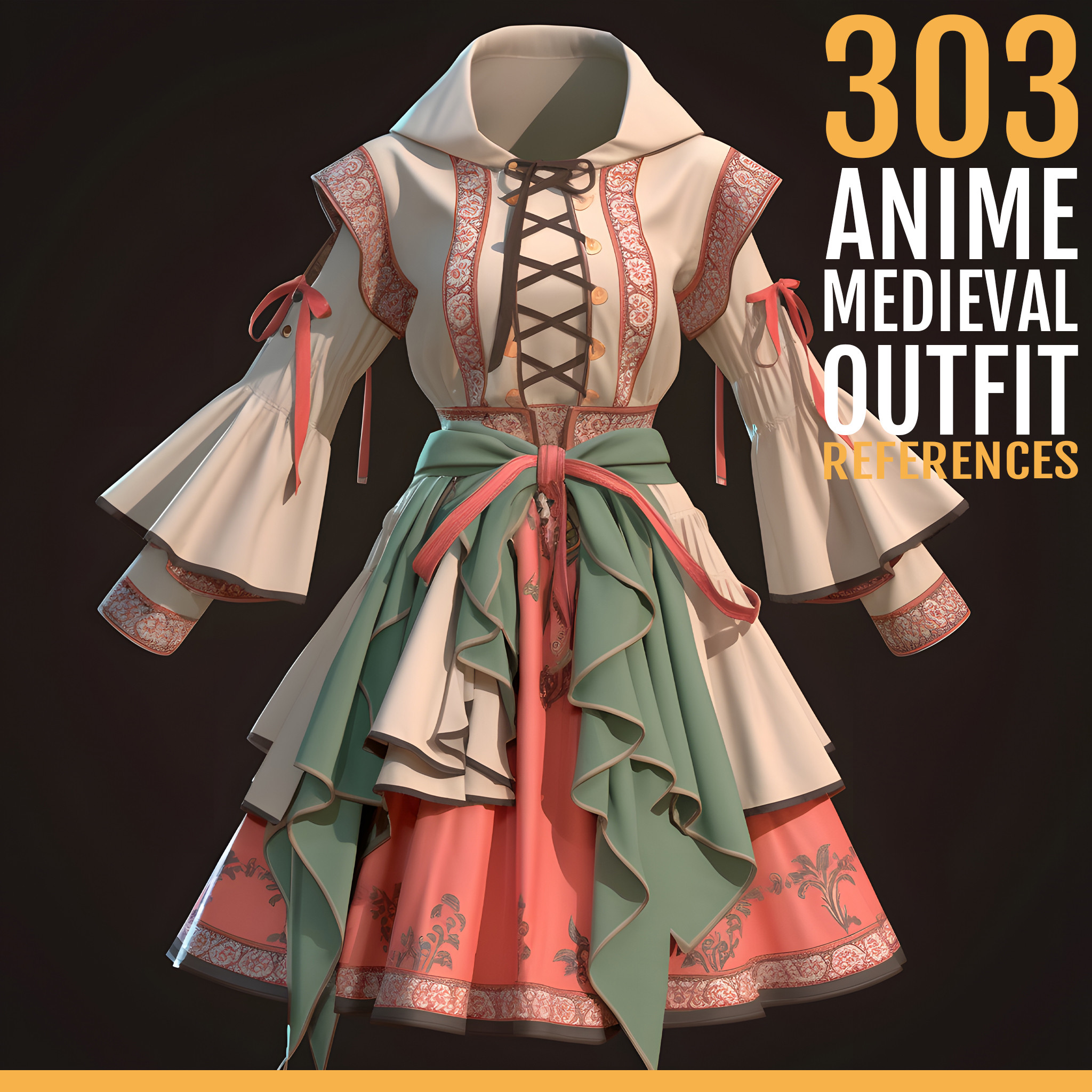 ArtStation 303 Anime Medieval Outfit female