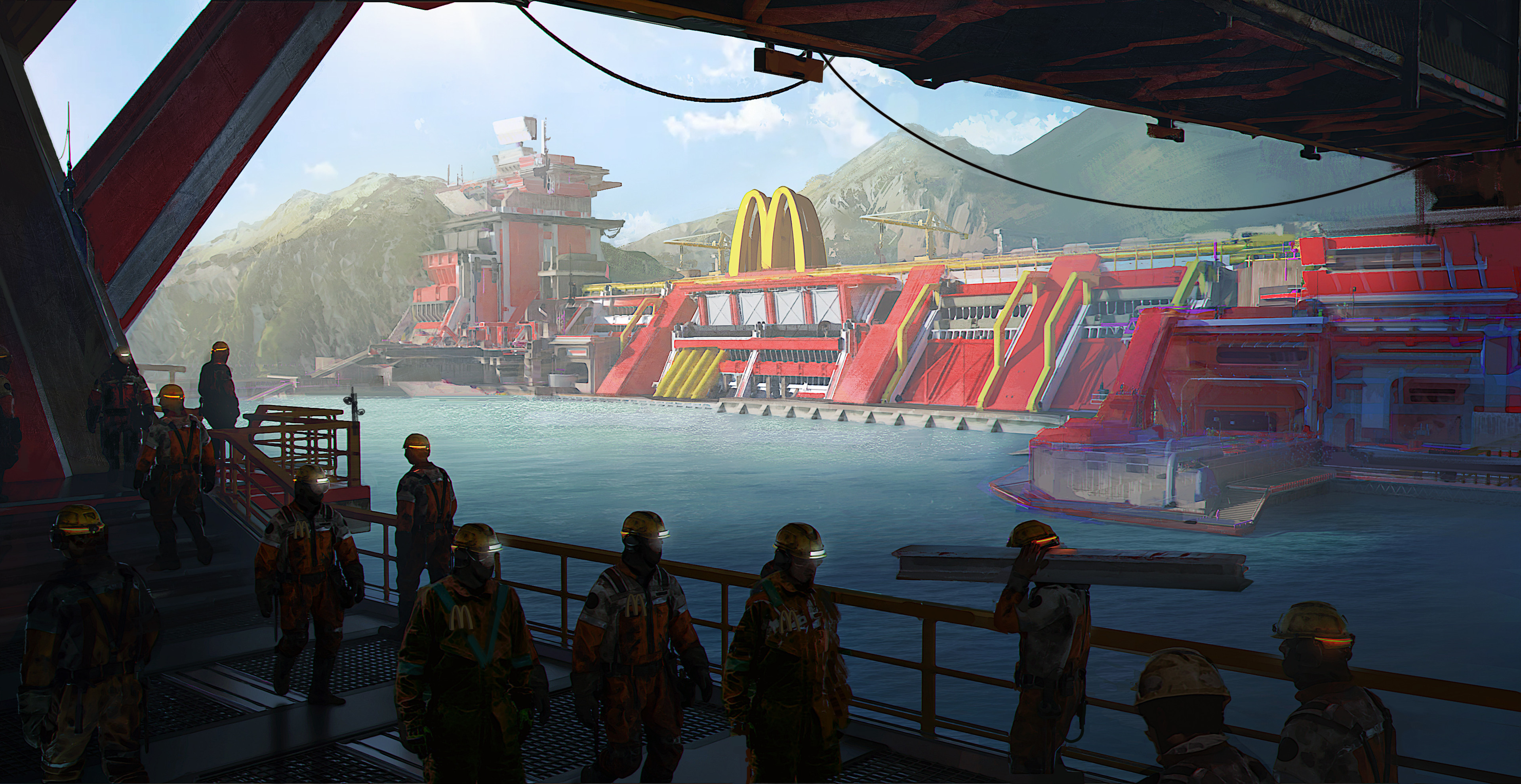 The Golden Arches of the Hydroelectric Empire, featuring Hydro Happy Meals. 