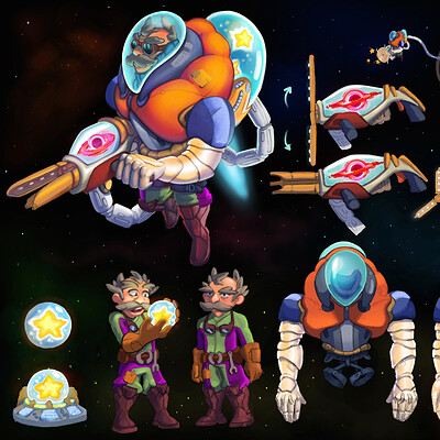 UNDER STRANGE SUNS THE 7TH ANNUAL ATOMHAWK ART COMPETITION - Andromos the Star Collector