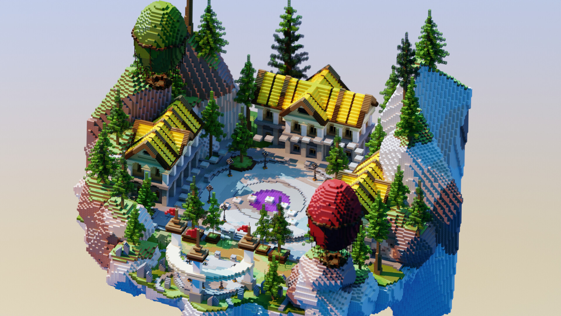 Artstation airballoon minecraft lobby built by sashhkdeshie
