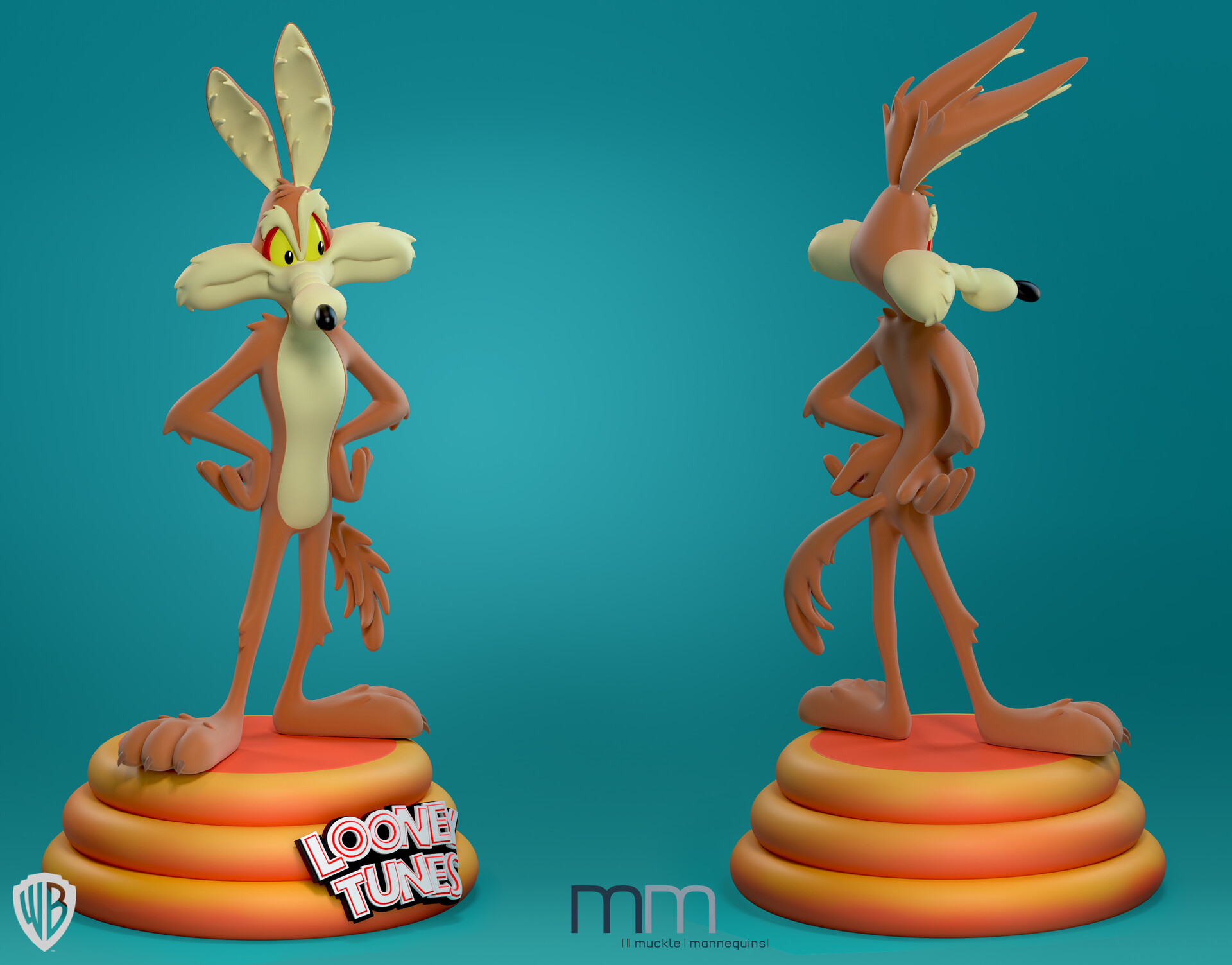Figurine Wile E. Coyote Et Bip Bip – Warner Bros – Looney Tunes – Occasion