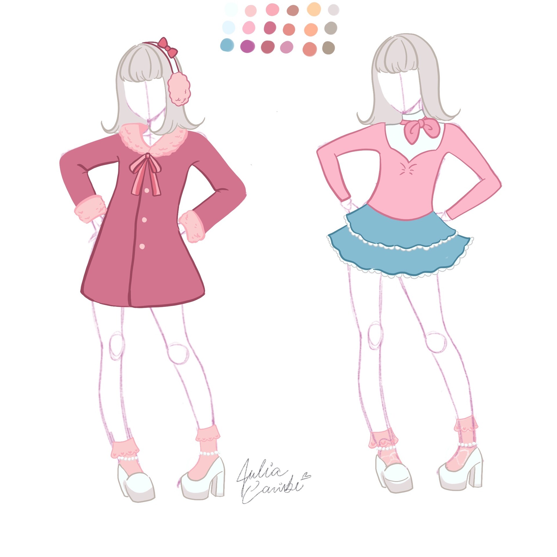 cute anime clothes drawing