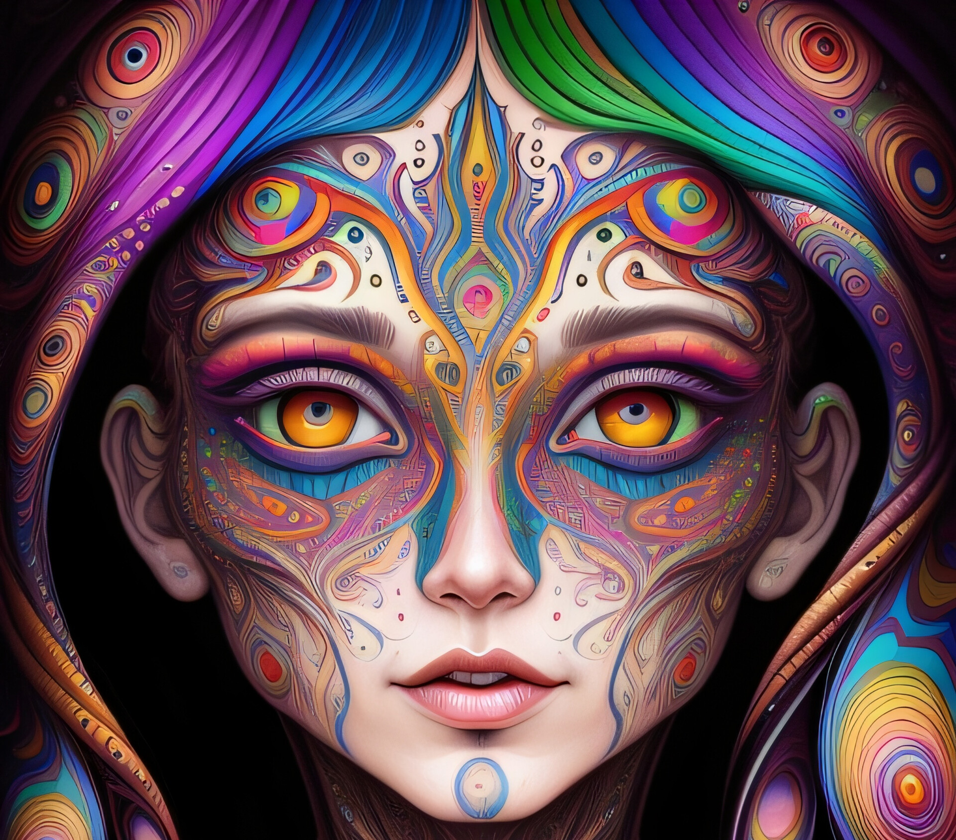 ArtStation face art work