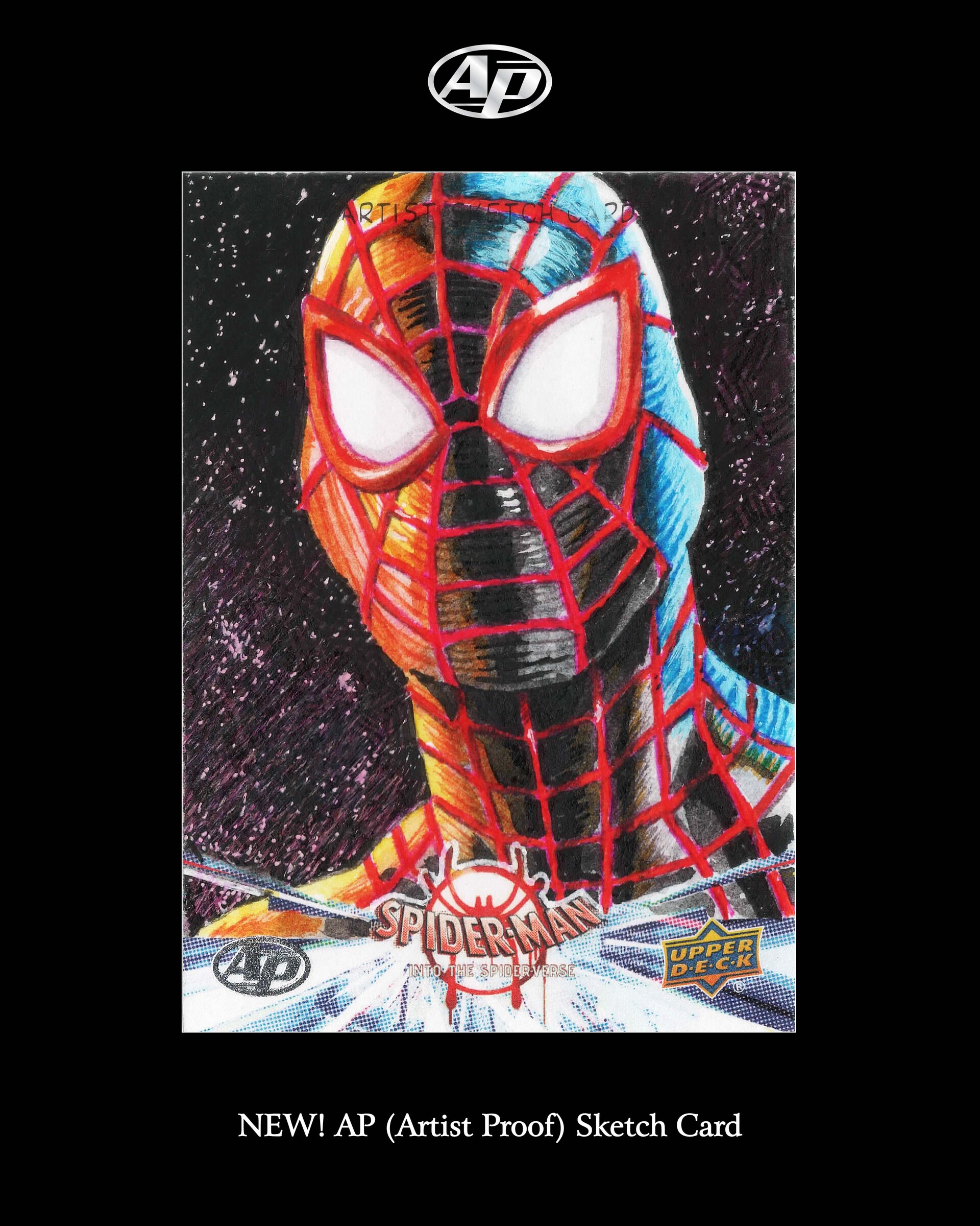 ArtStation - UPPER DECK Artist Proof Sketch Card: Miles Morales ArtStation - UPPER DECK Artist Proof Sketch Card: Miles Morales