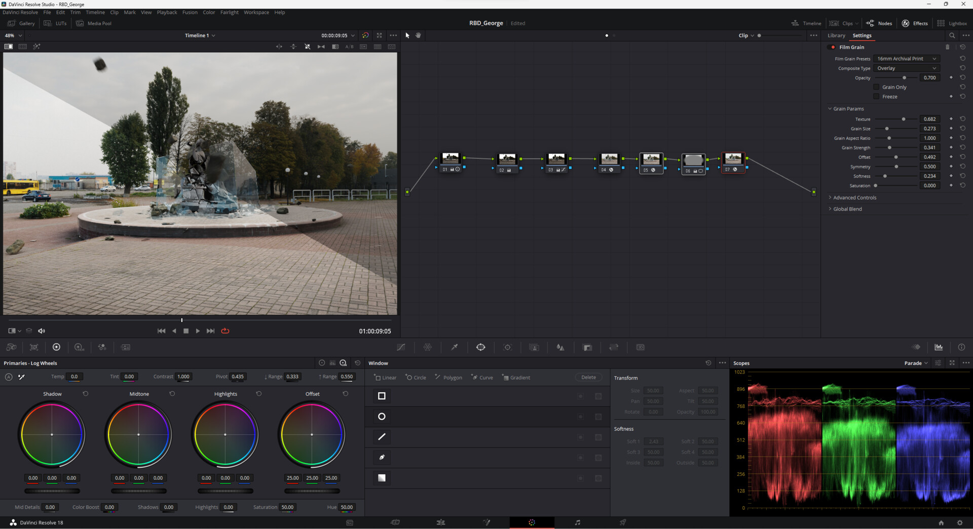 Herman Olsbo - First RBD simulation in Houdini - Throwing rocks at George