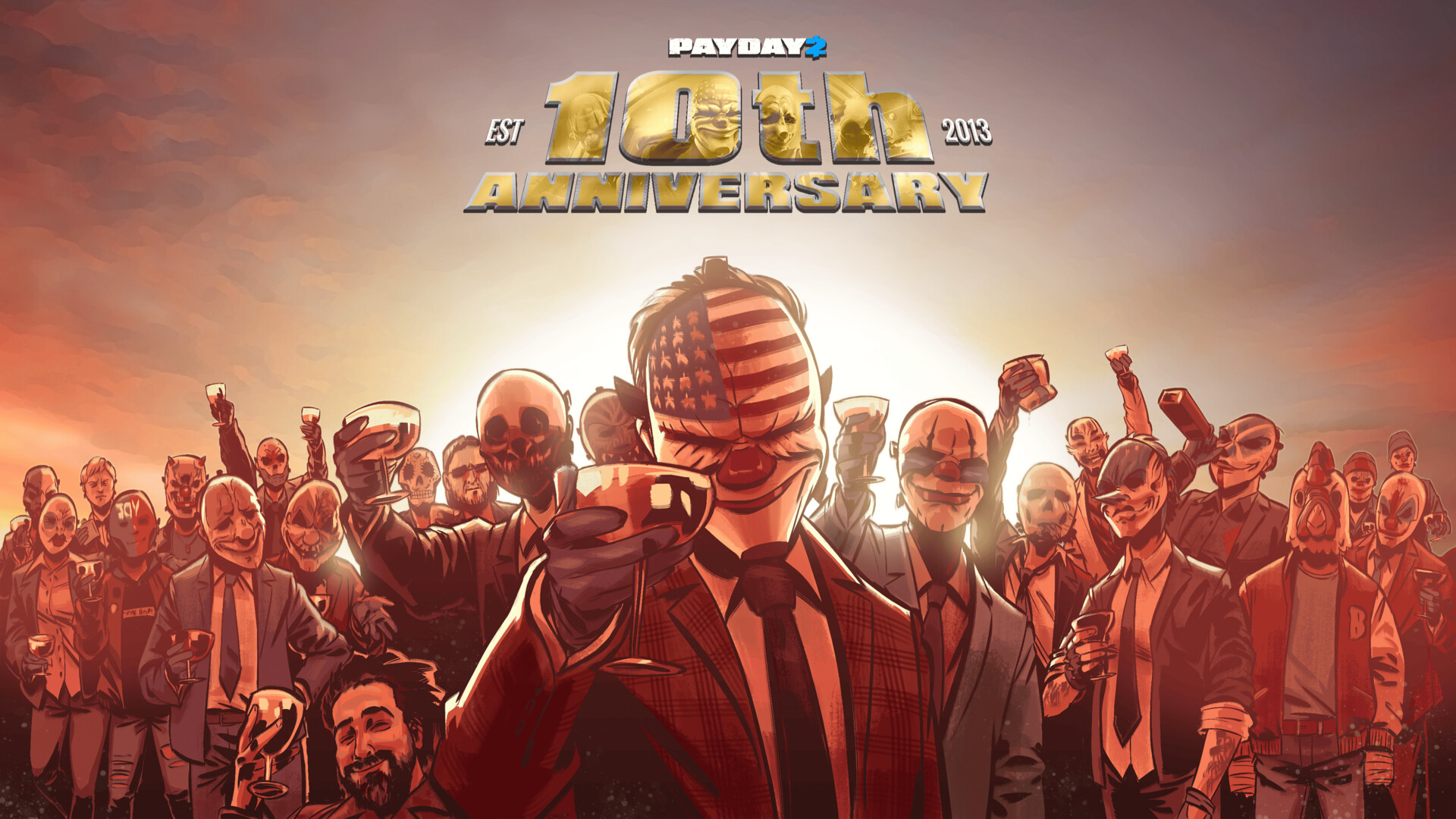 Payday 2 10th anniversary jester mask фото 6