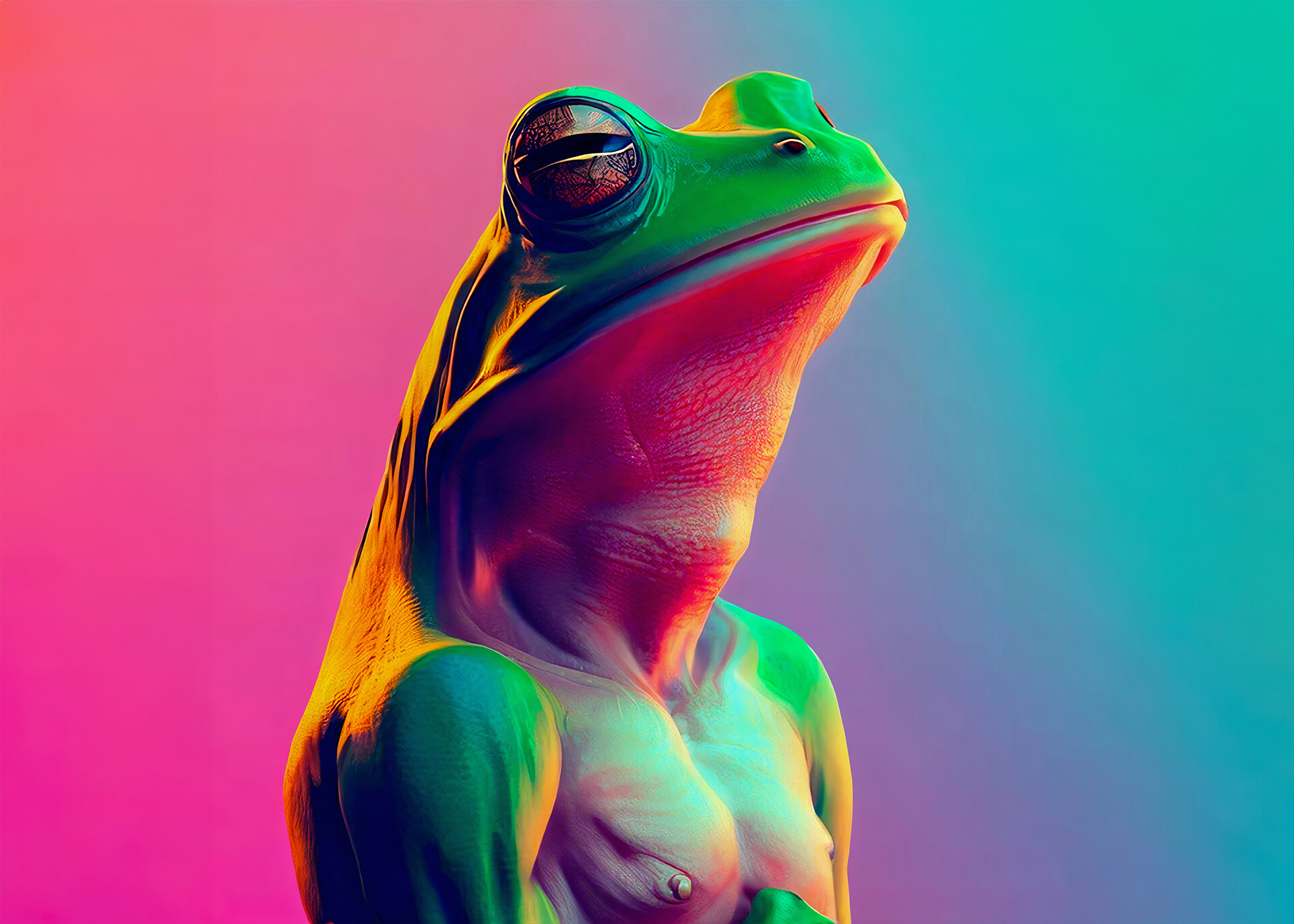 ArtStation - Frog Portrait Digital Art