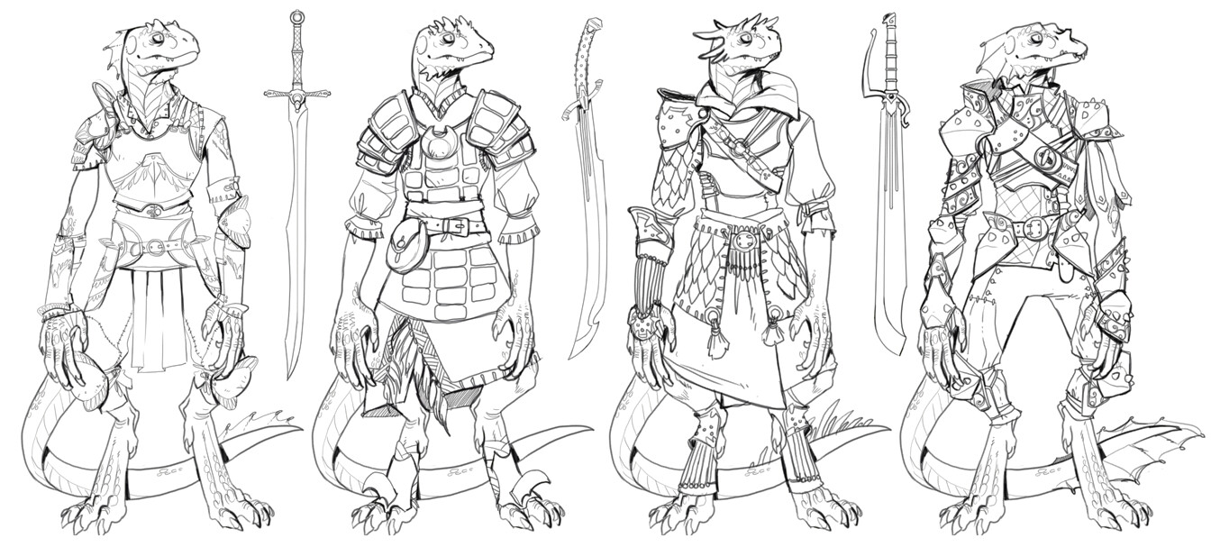 Iconic Lizardfolk concepts: the dedicated warrior