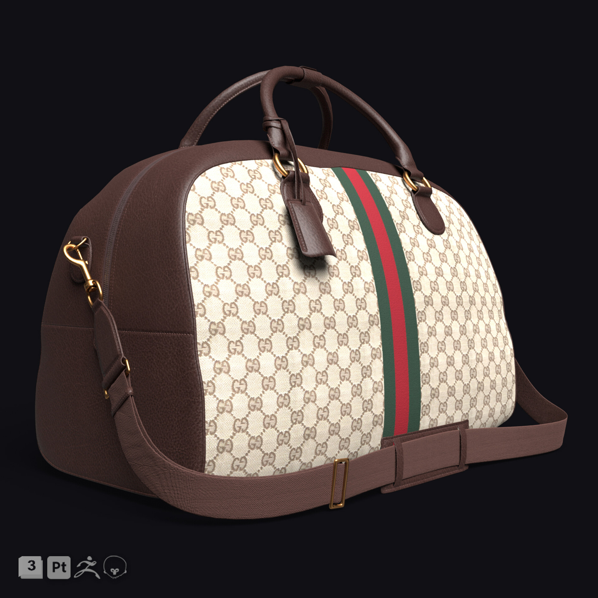 3D Model Collection Gucci Ophidia GG medium travel duffle bag VR