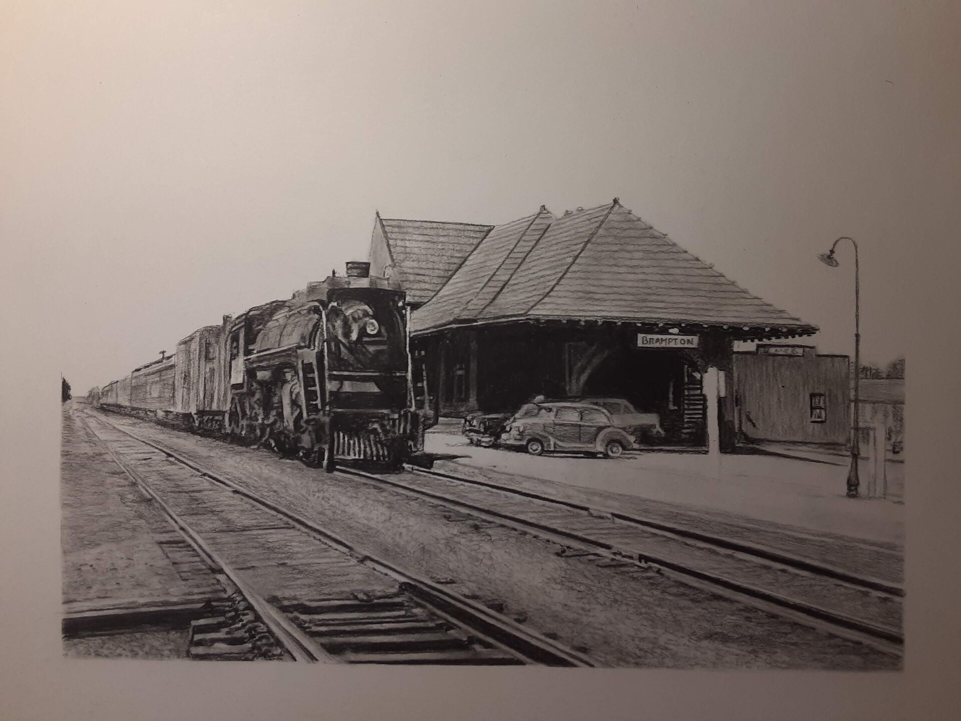 ArtStation Charcoal of Brampton Railway Station