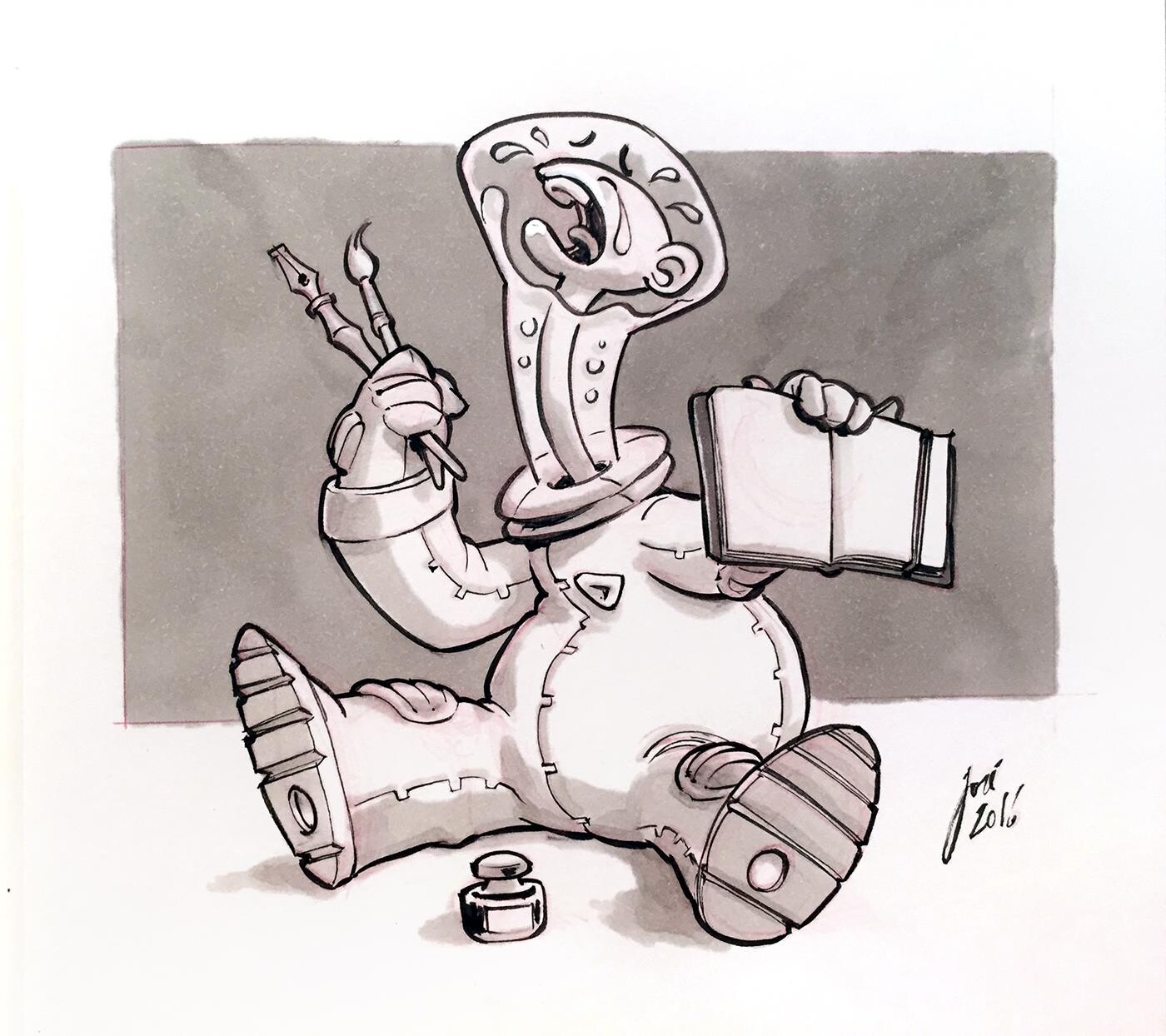 The 10th was a sad day for AstroNut as he failed to make his inktober drawing.