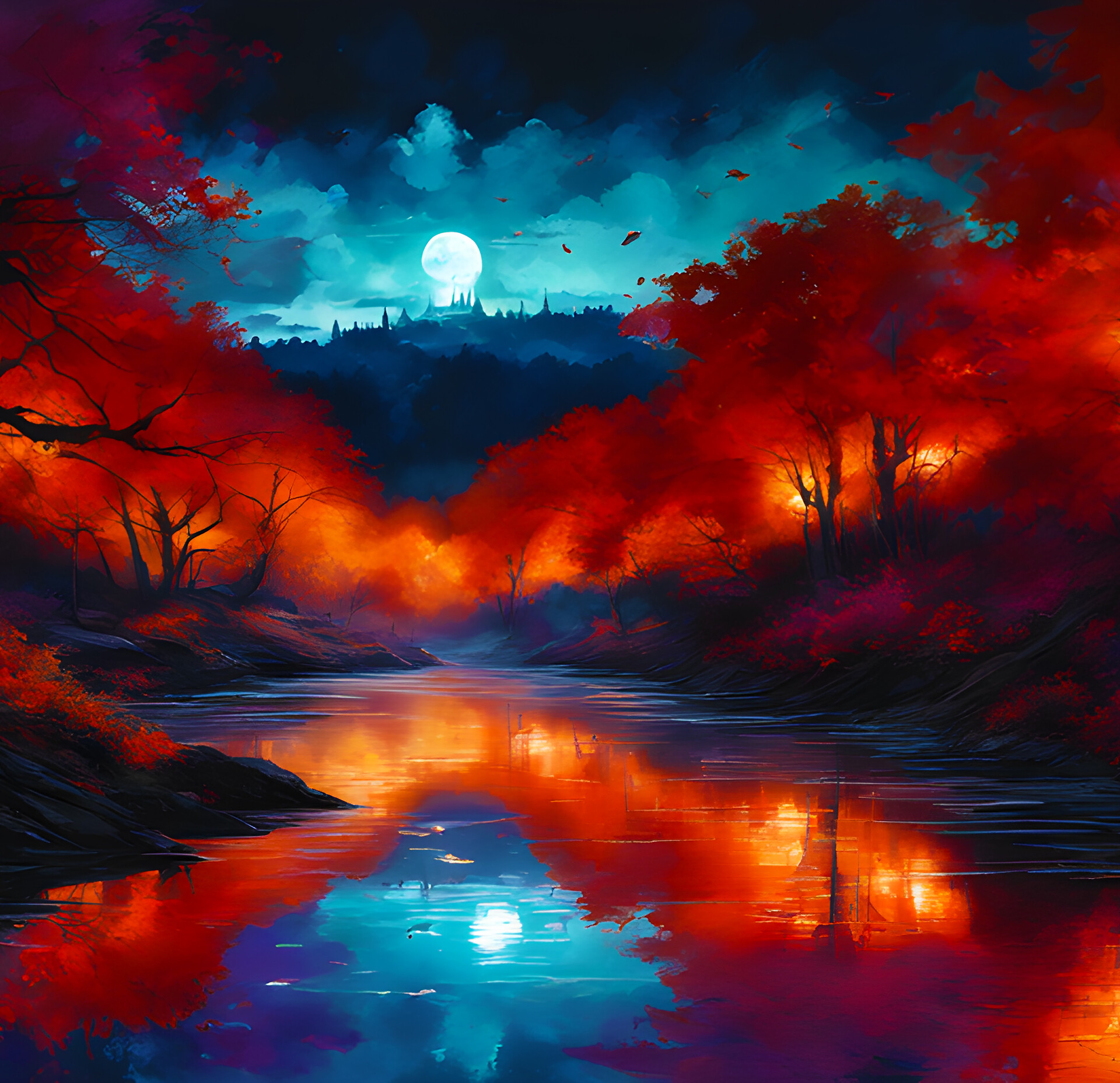 ArtStation - Fantasy apocalypses fairytale ambience landscape painting