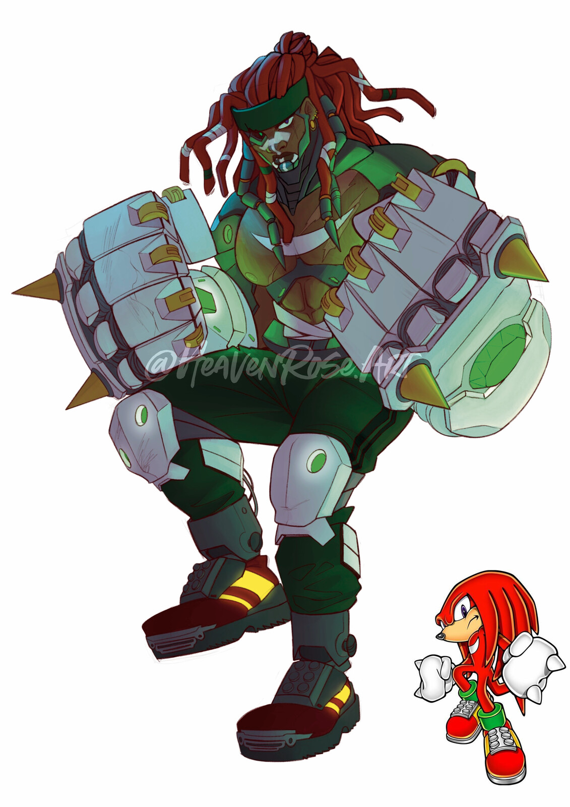 Knuckles The Echidna x Cyberpunk Edgerunners