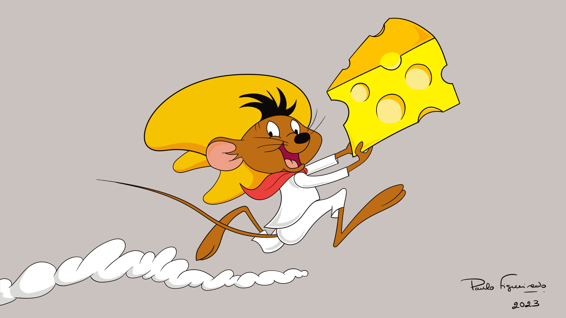 Warner Bros BUGS BUNNY SHOW Animation Drawing SPEEDY GONZALES in