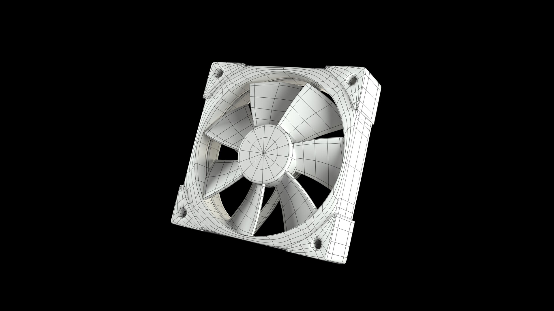 Noctua NF-F12 IndustrialPPC 120mm PC Fan 3D model