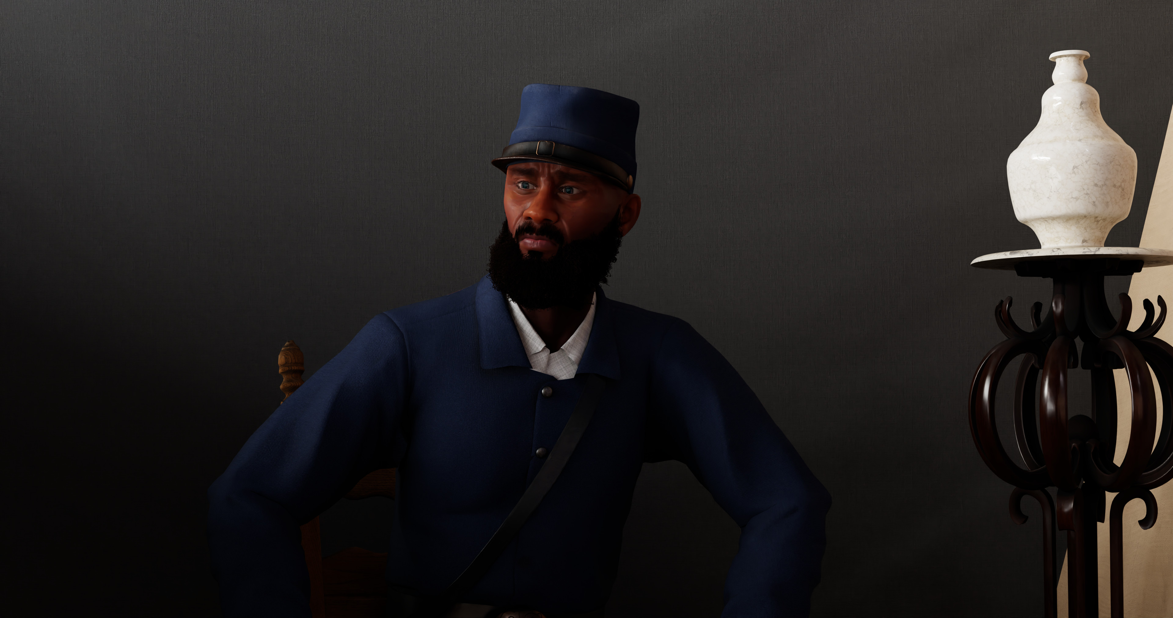 James the Union soldier - character art and promotional render by José Tijerín https://tijerinart.artstation.com/