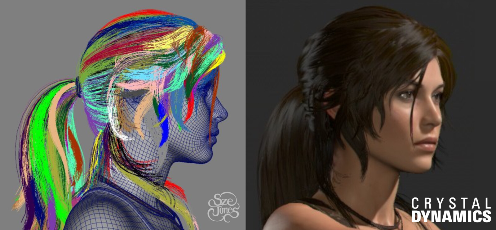 Rise of Tomb Raider Lara Croft Hair Splines Styling and In Engine tuning