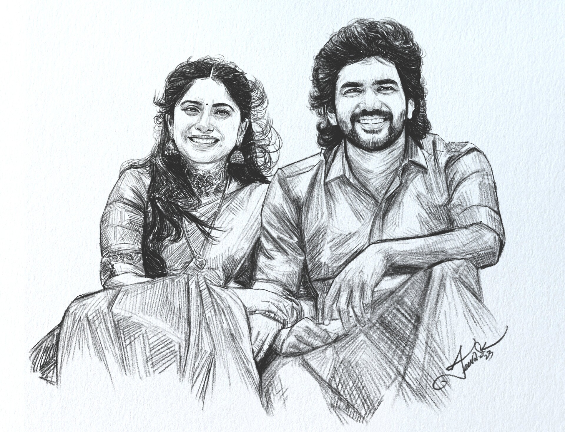 Chandresh Pencil magicZz - Pencil drawing Size:A4 #realactor Sketch your  pic and your favs😍 ❤️Gift your feelings on a canvas❤️ DM/EMAIL me for  orders Please comment if you like the pic😍 #pencildrawing #