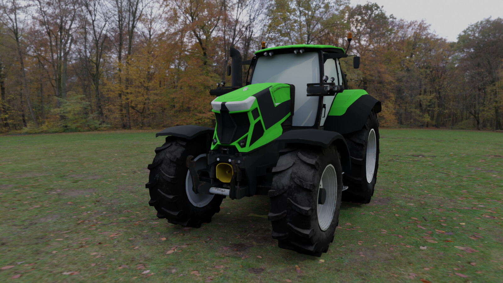 An DEUTZ FAHR AGROTRON 6140.4 tractor 
Rendered in blender