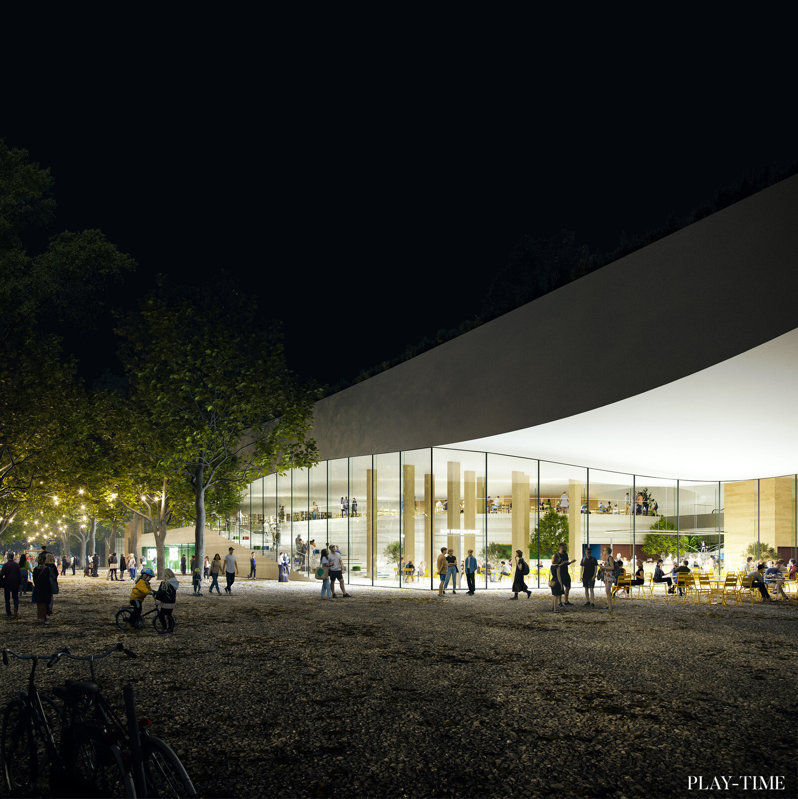 New Tartu Downtown Cultural Center Architecture competition designed by ALA Architects. Image by PLAY-TIME.