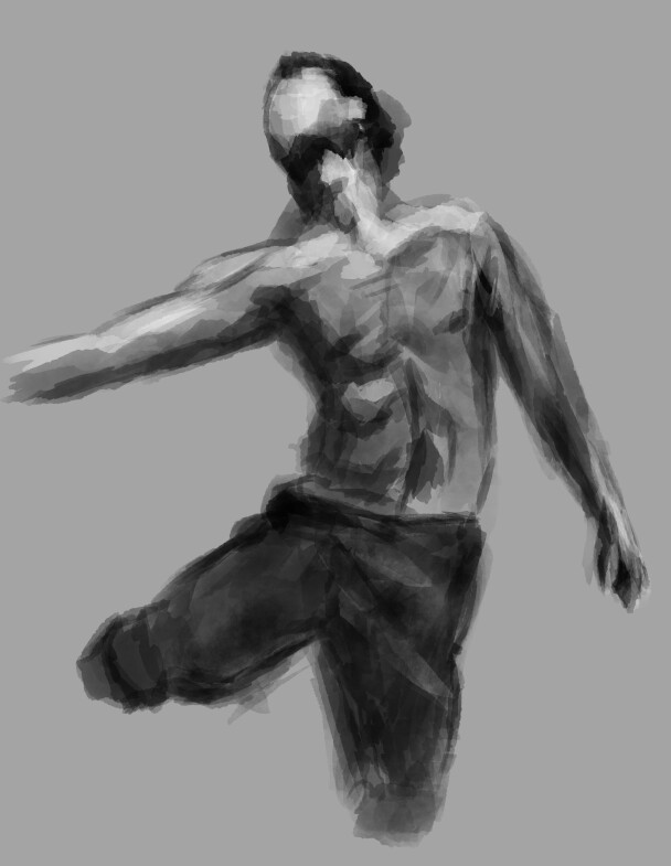 Sketch of a standing male figure. - BMArt - Paintings & Prints, People &  Figures, Male Form, Clothed - ArtPal