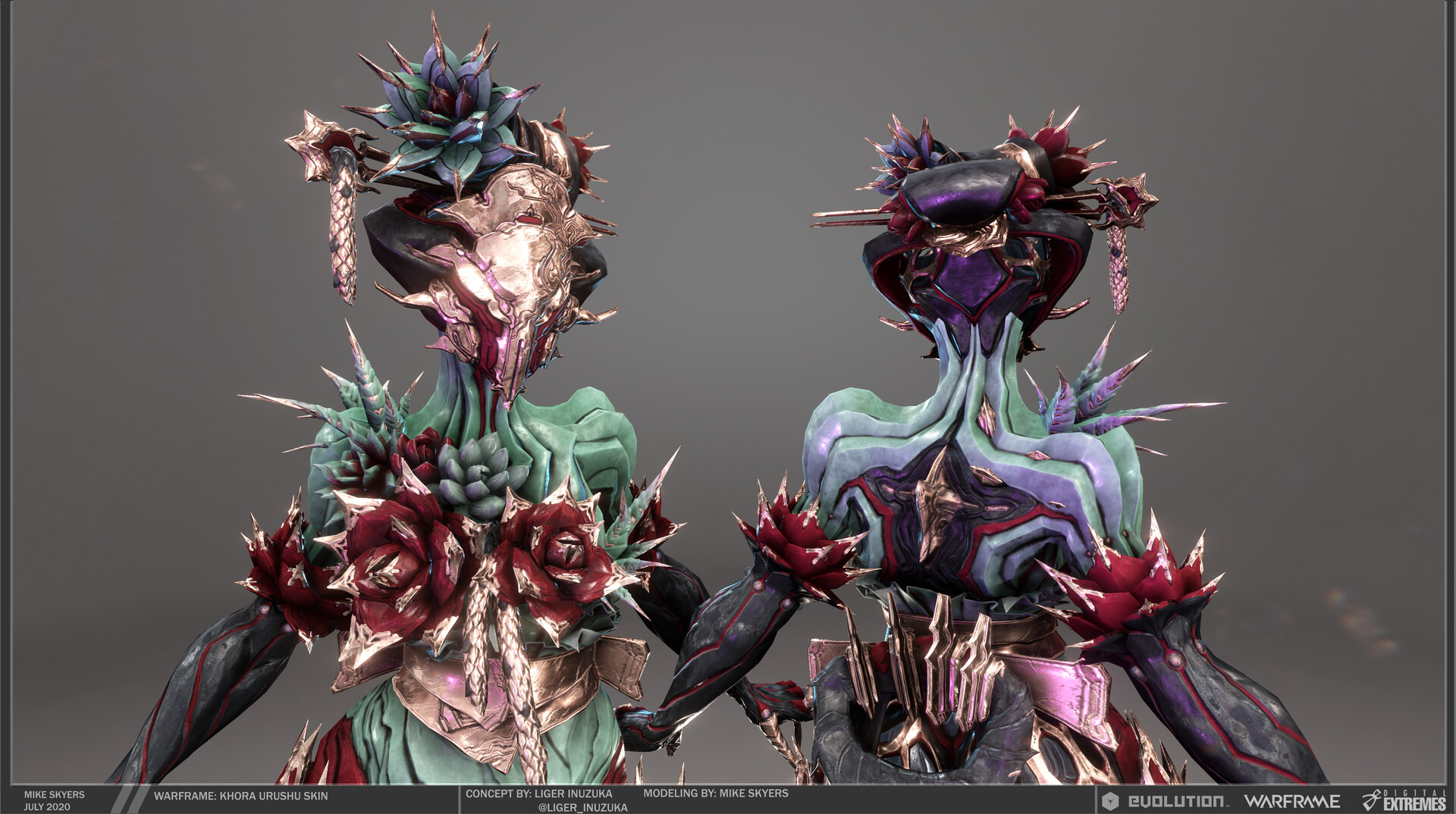 WARFRAME - Embody the System's most dangerous flora as Khora Urushu on PC.  🌹🐱