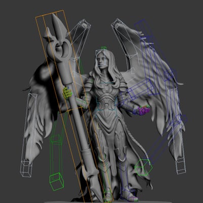 Magic the Gathering: Avacyn Miniature Sculpture - Rigging and Posing 