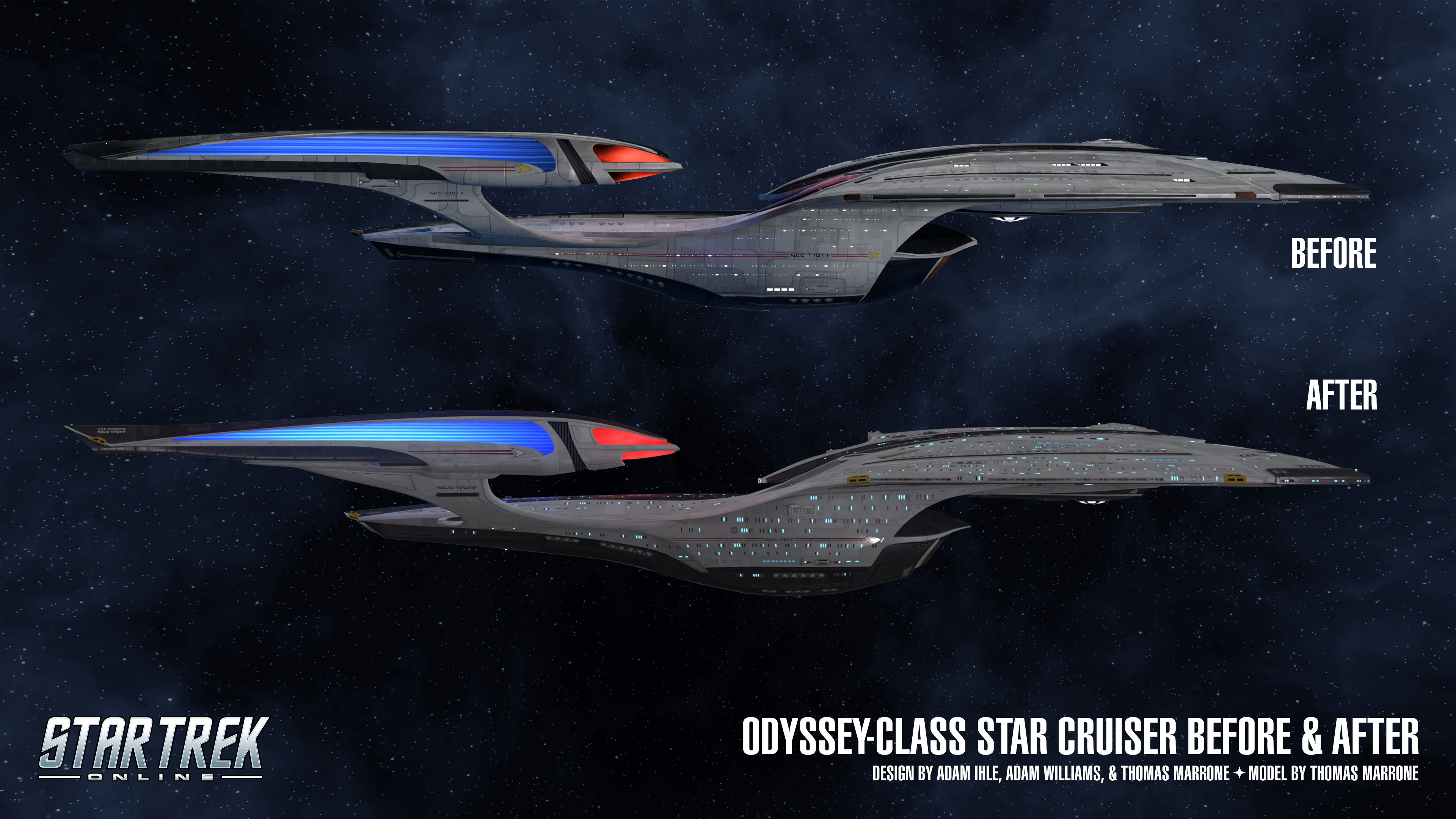 Comparison images of the previous model alongside the new model