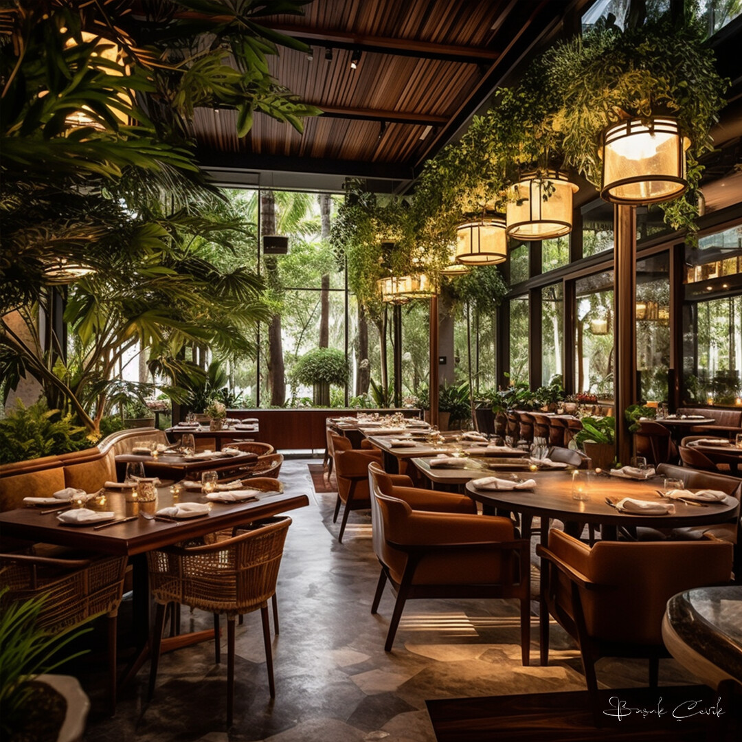 ArtStation Interior Design , Rustic Modern Restaurant 02