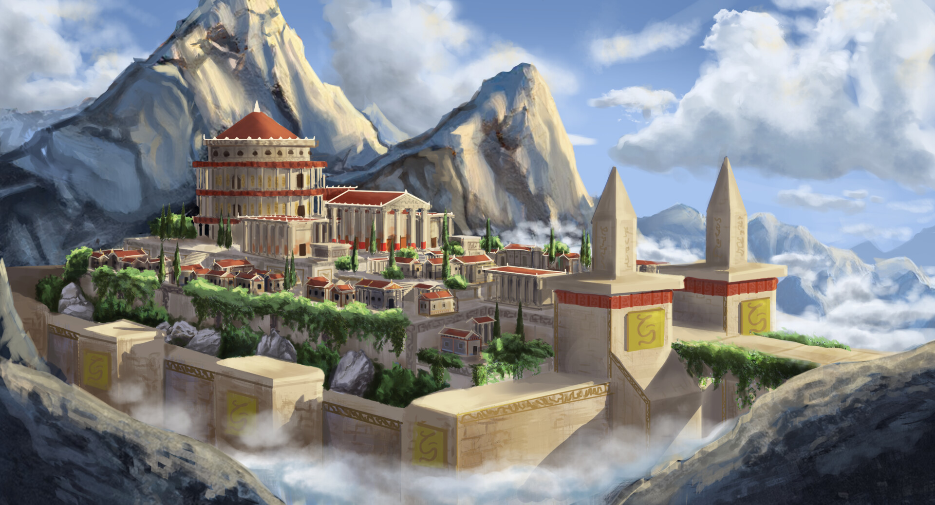 ArtStation - Mount Olympus City