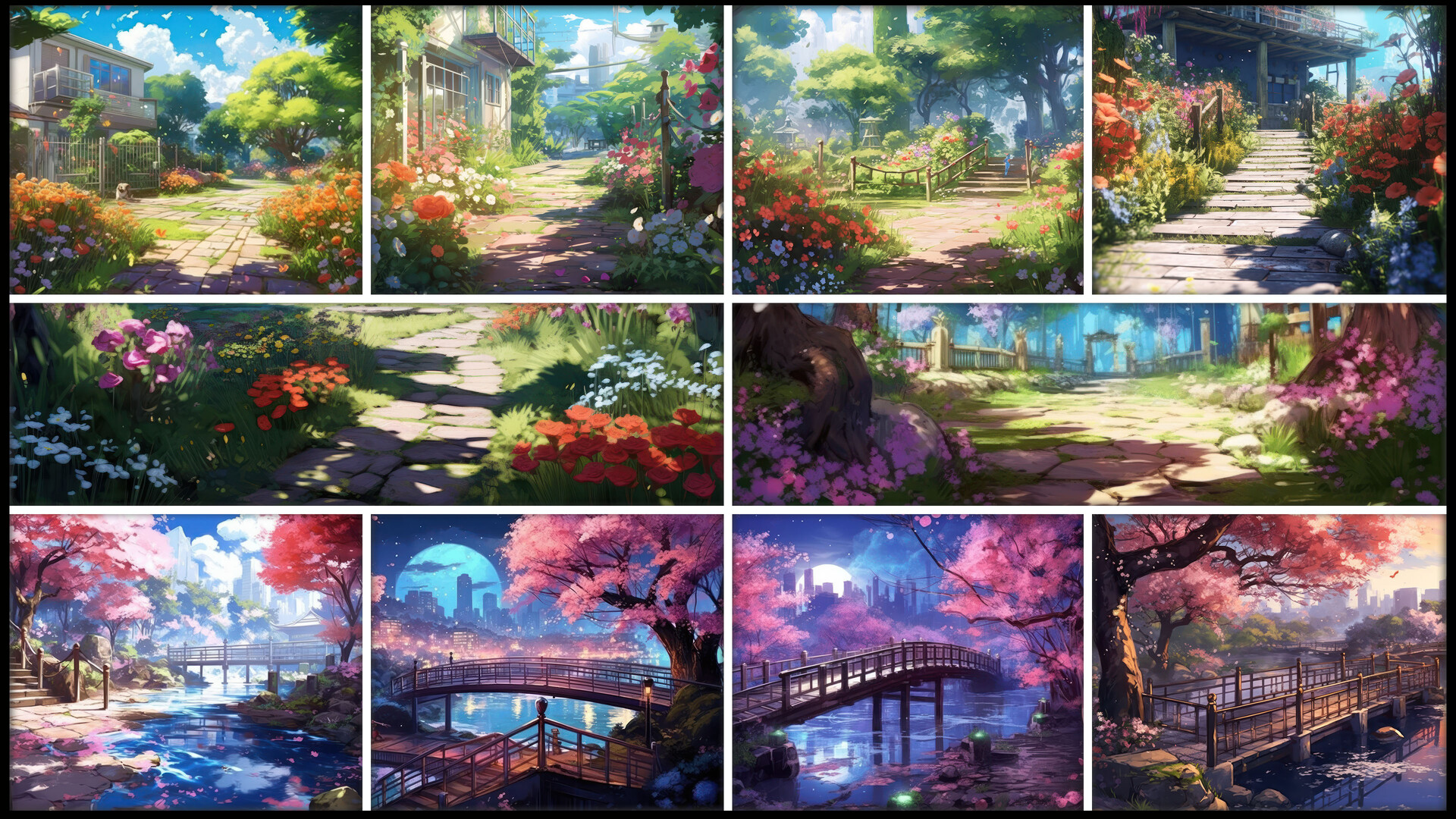 Ferial Concept - 🔹210 Garden [Anime] Reference Image Pack v.12