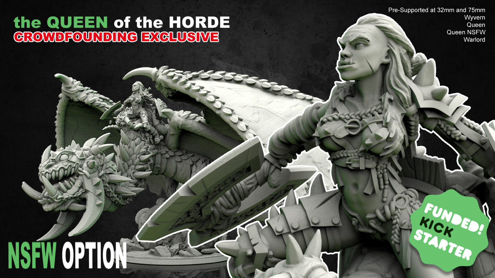 The Queen of the HORDE - Pin-Up STL for 3D Print NSFW