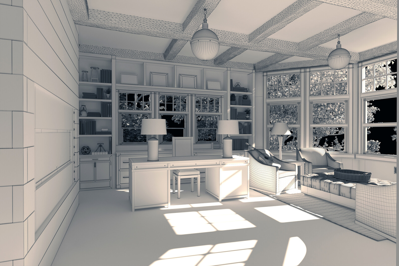 Lake House: Library Wireframe