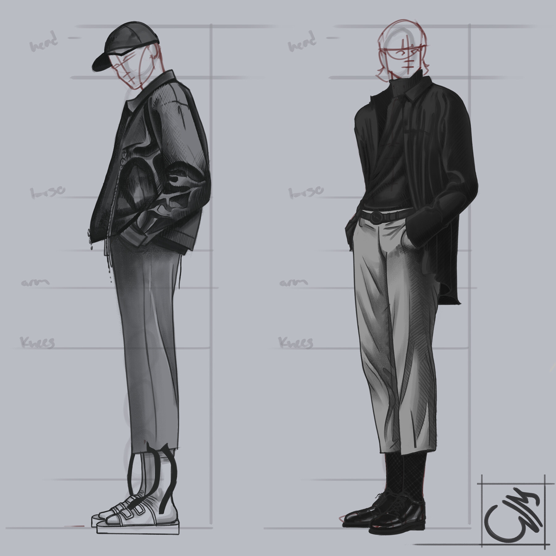 Men croquis sale