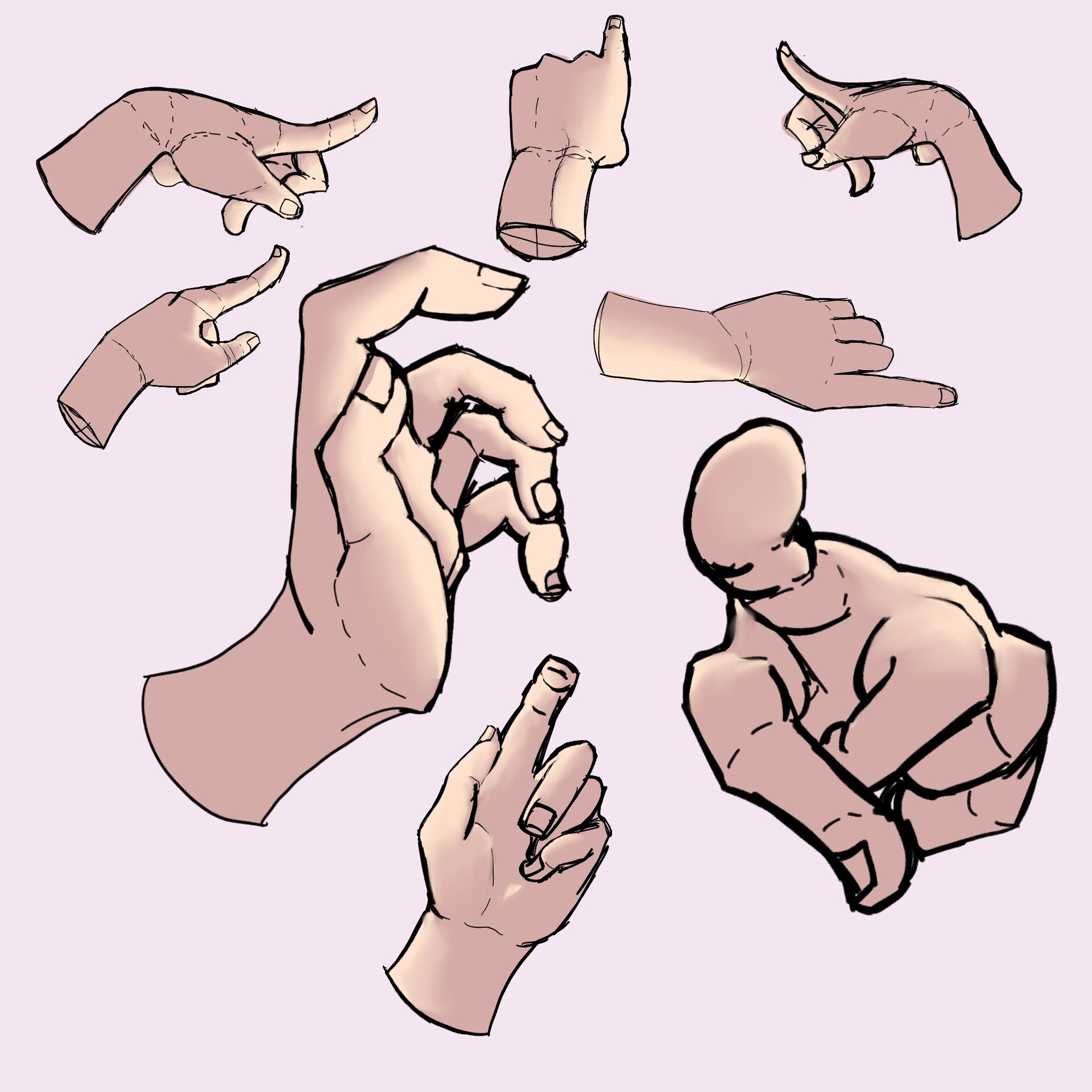 ArtStation - Hand study