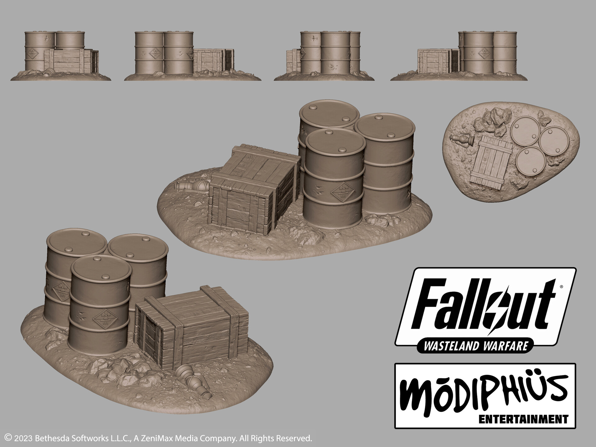 ArtStation Fallout Wasteland Warfare Metal Dome Crates And