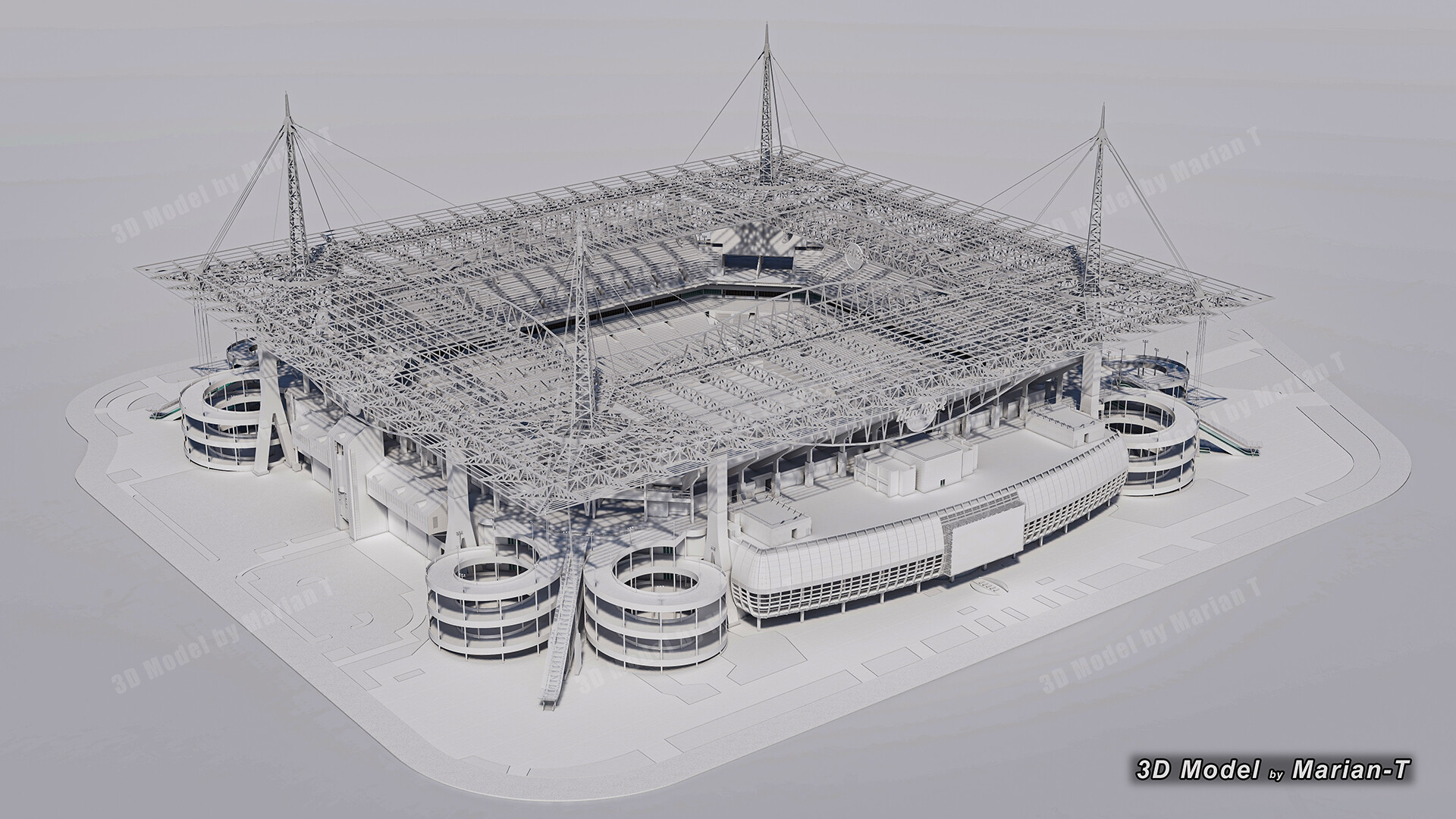 Hard Rock Stadium - Miami USA 3D model