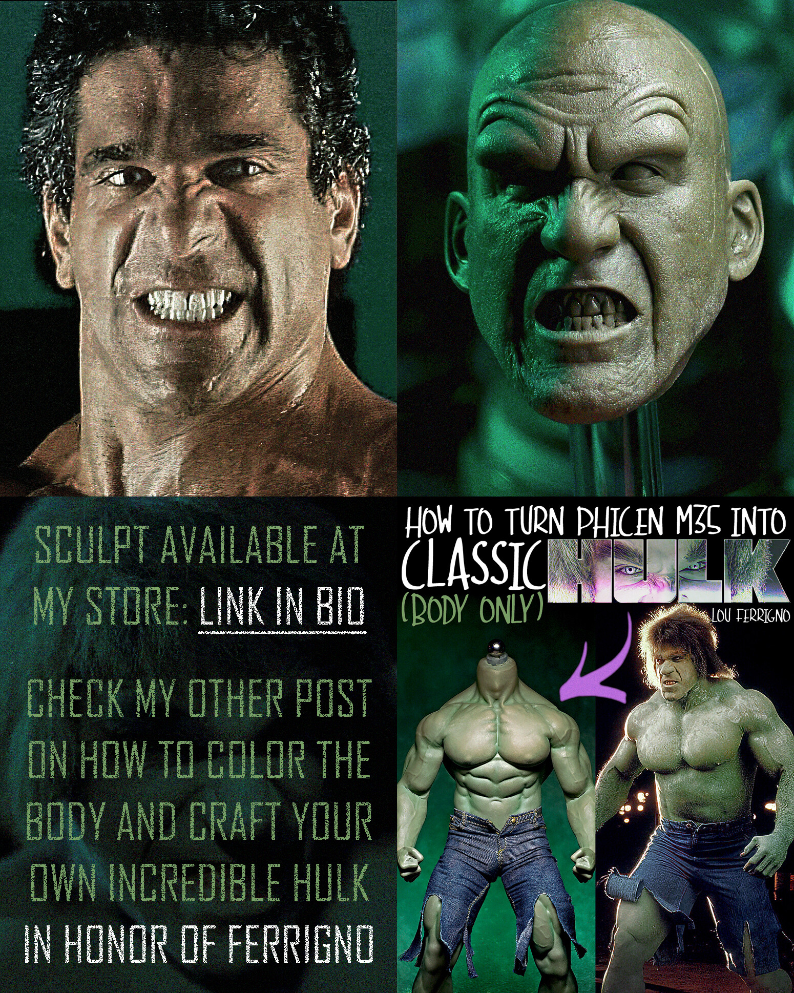 ArtStation The Incredible Hulk (1977 1982) Custom Figure