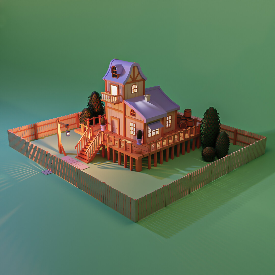 ArtStation - 3D house low poly
