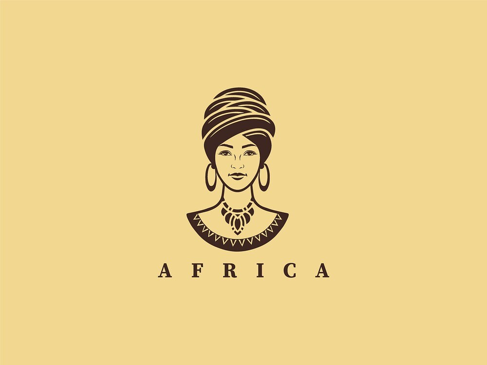 ArtStation - African Woman Logo For Sale