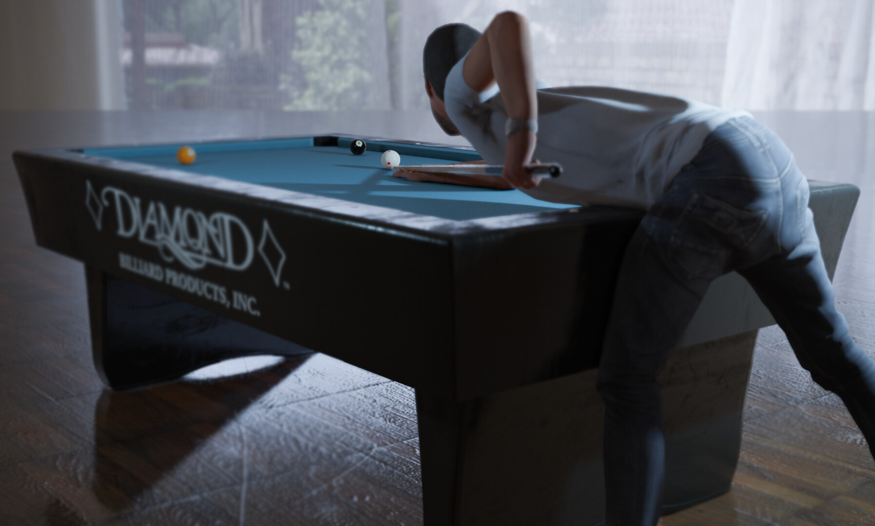ArtStation - A pool table scene