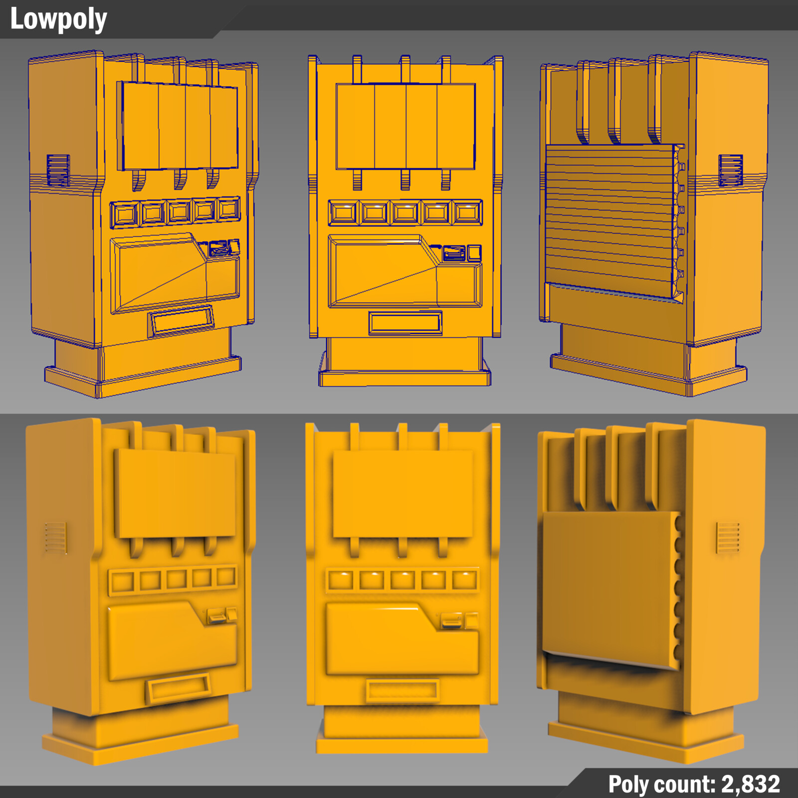 Vending Machine Low Poly Model